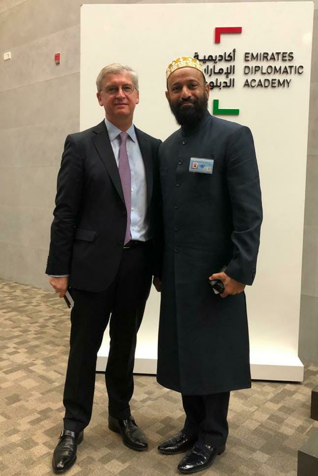 Dr. Mustafa Saasa with H.E. Lody Embrechts - Ambassador of Netherlands to UAE 